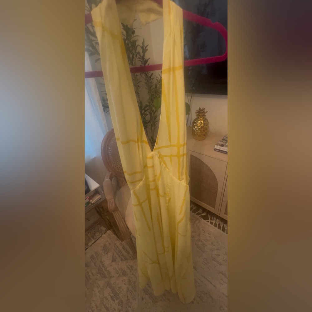 Banana Republic Backless Yellow Dress